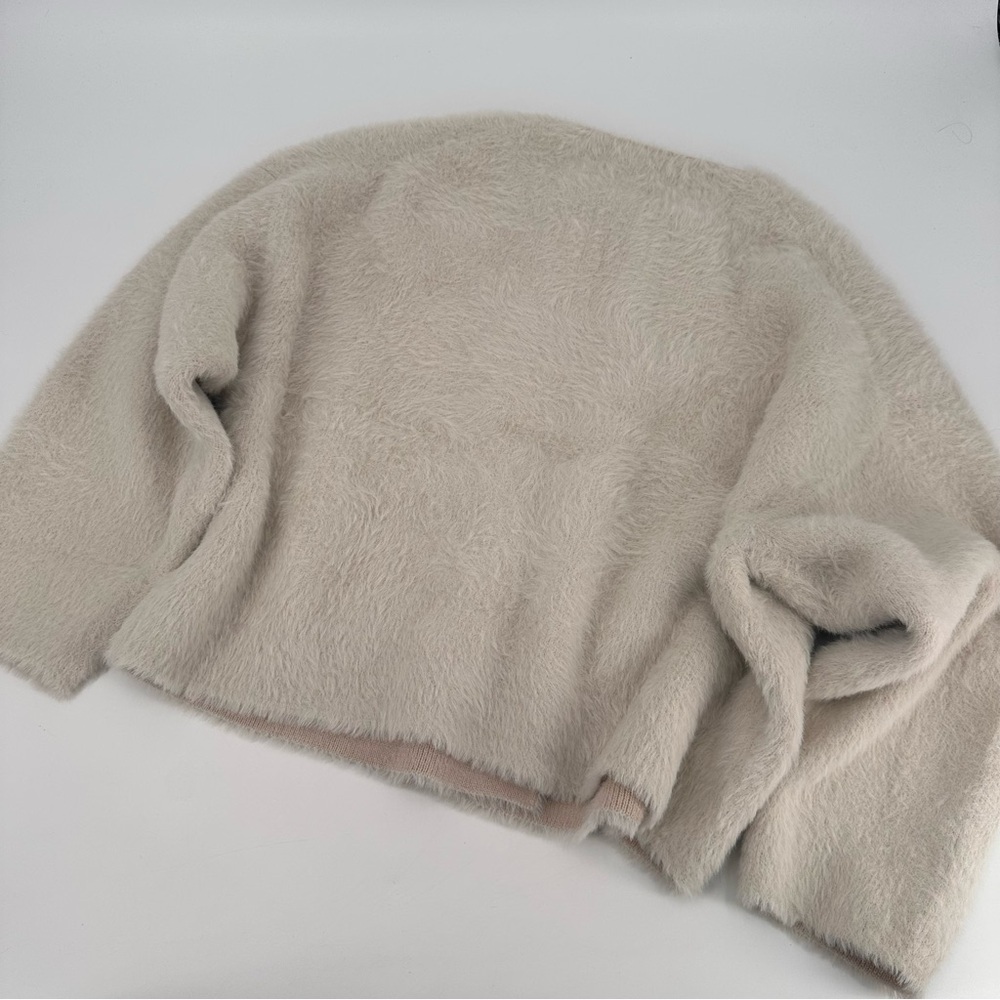 J. Crew Cream Fuzzy Button-Front Jacket - Picture 6 of 7